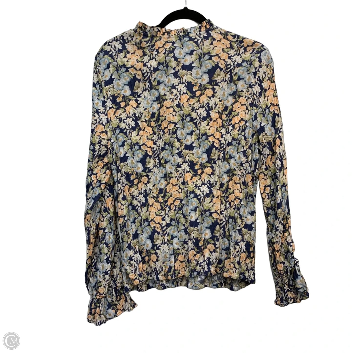 Blouse Long Sleeve By Cece In Floral Print, Size: Xl