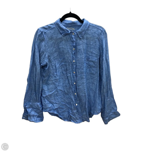 Top Long Sleeve Designer By Lilly Pulitzer In Blue, Size: M