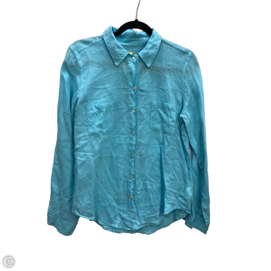 Top Long Sleeve Designer By Lilly Pulitzer In Blue, Size: M