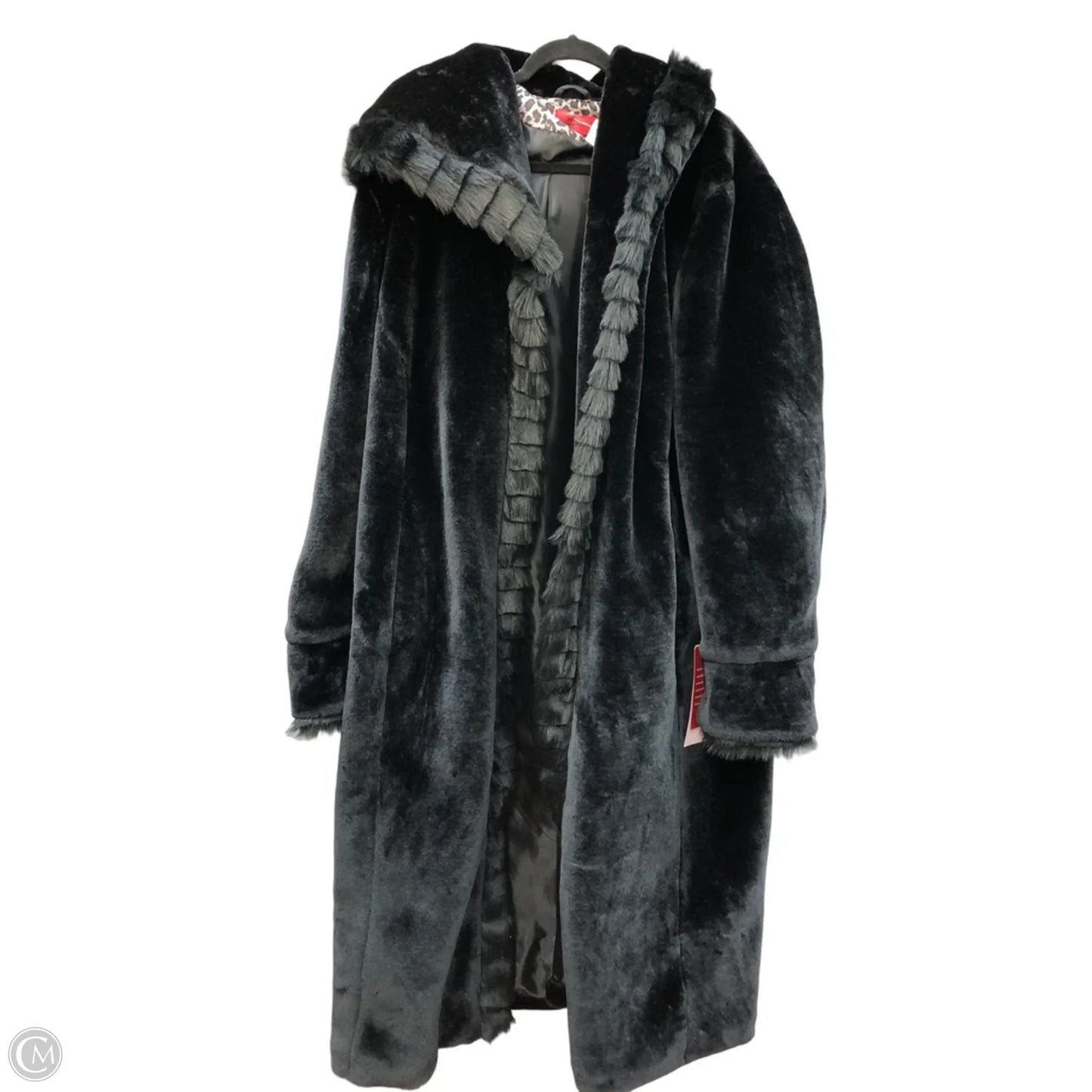 Coat Faux Fur & Sherpa By Clothes Mentor In Black, Size: 2x