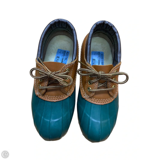 Boots Ankle Flats By Eddie Bauer In Green & Tan, Size: 6