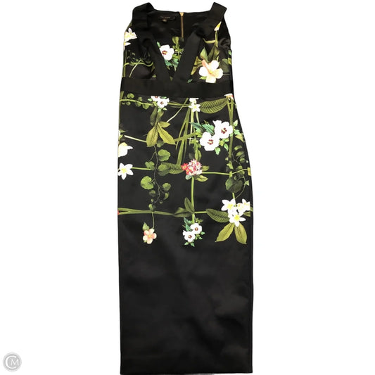 Dress Work By Ted Baker In Floral Print, Size: 2