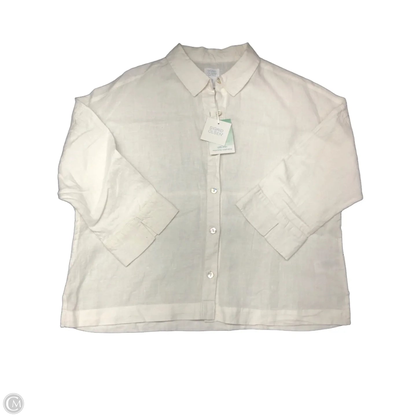 Top Short Sleeve Basic By Sigrid Olsen In White, Size: L