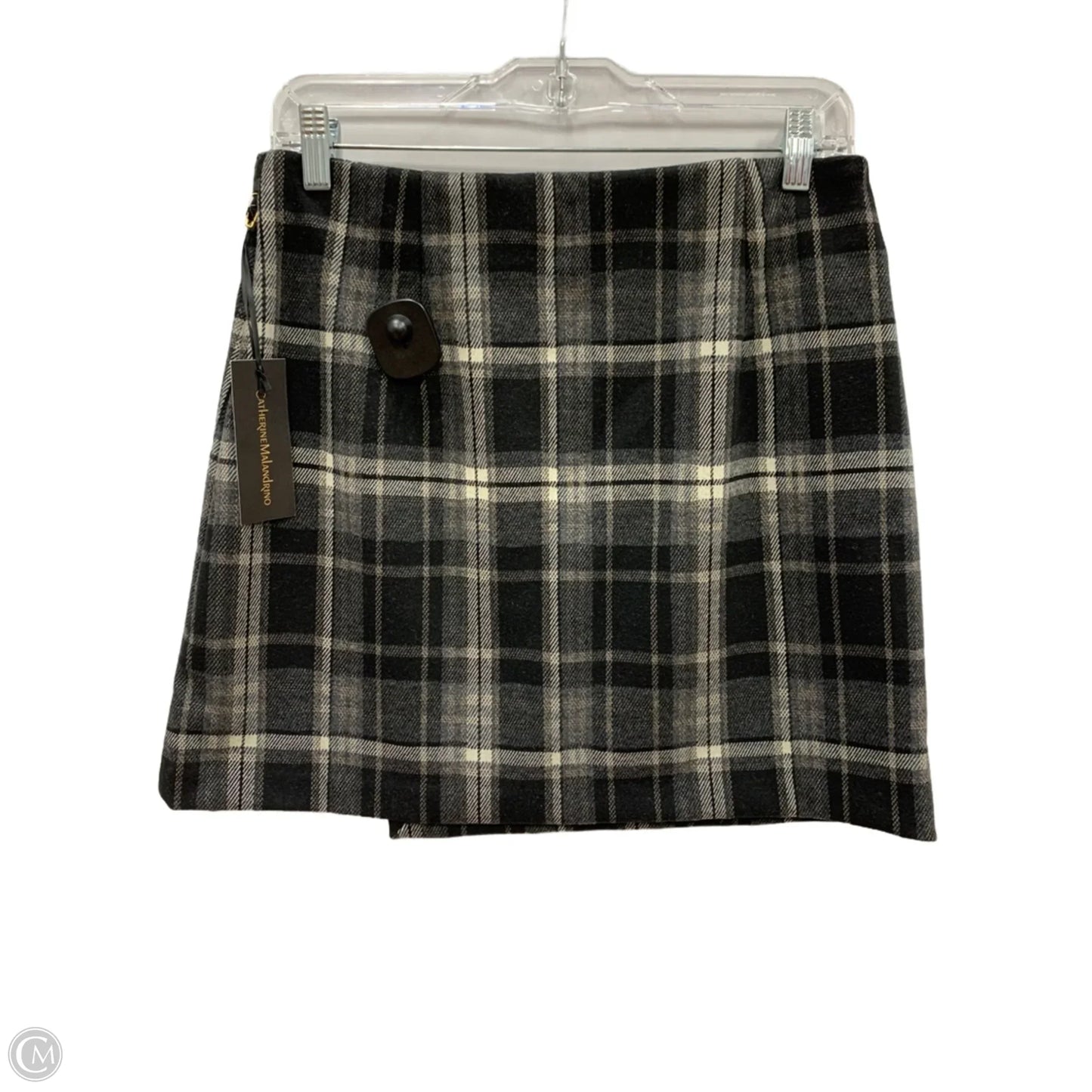 Skirt Midi By Catherine Malandrino In Plaid Pattern, Size: Xs