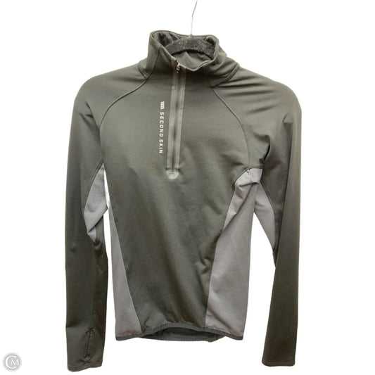 Athletic Sweatshirt Collar By Second Skin In Black & Grey, Size: S