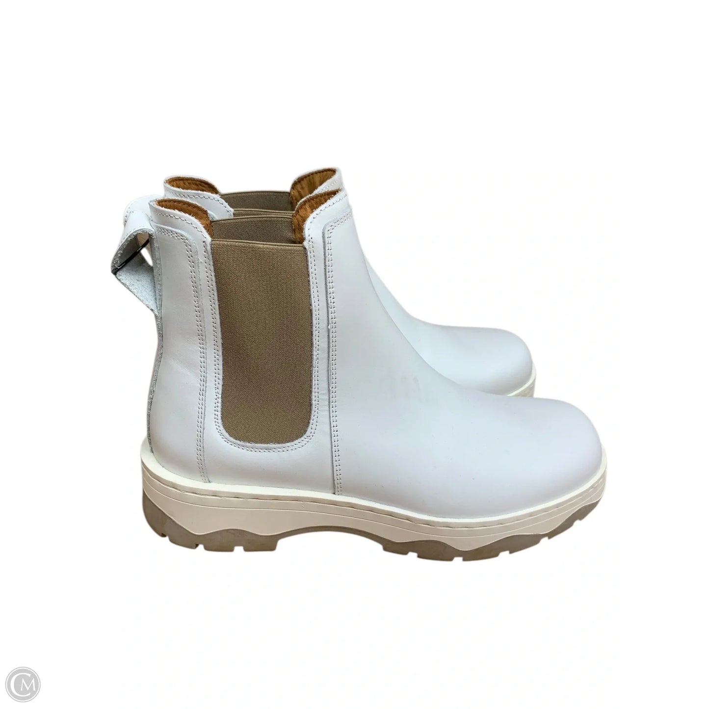 Boots Ankle Flats By Roots In White, Size: 10