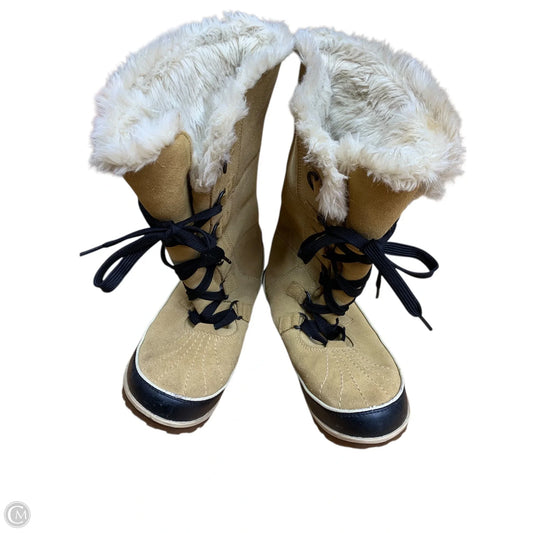 Boots Mid-calf Flats By Sorel In Tan, Size: 10