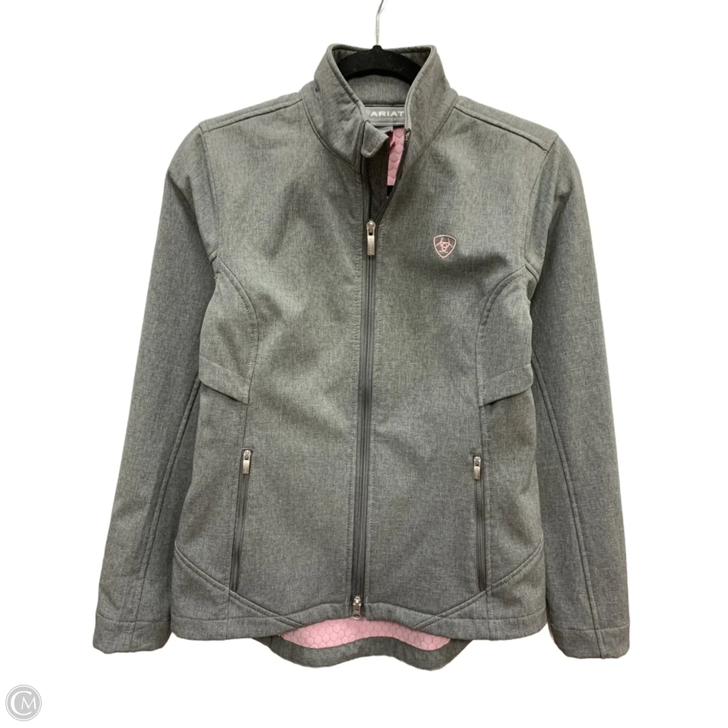 Jacket Other By Ariat In Grey & Pink, Size: S