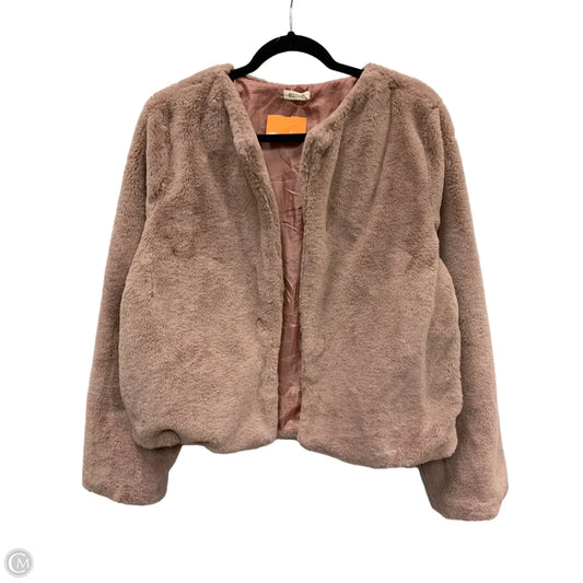Coat Faux Fur & Sherpa By Clothes Mentor In Pink, Size: L