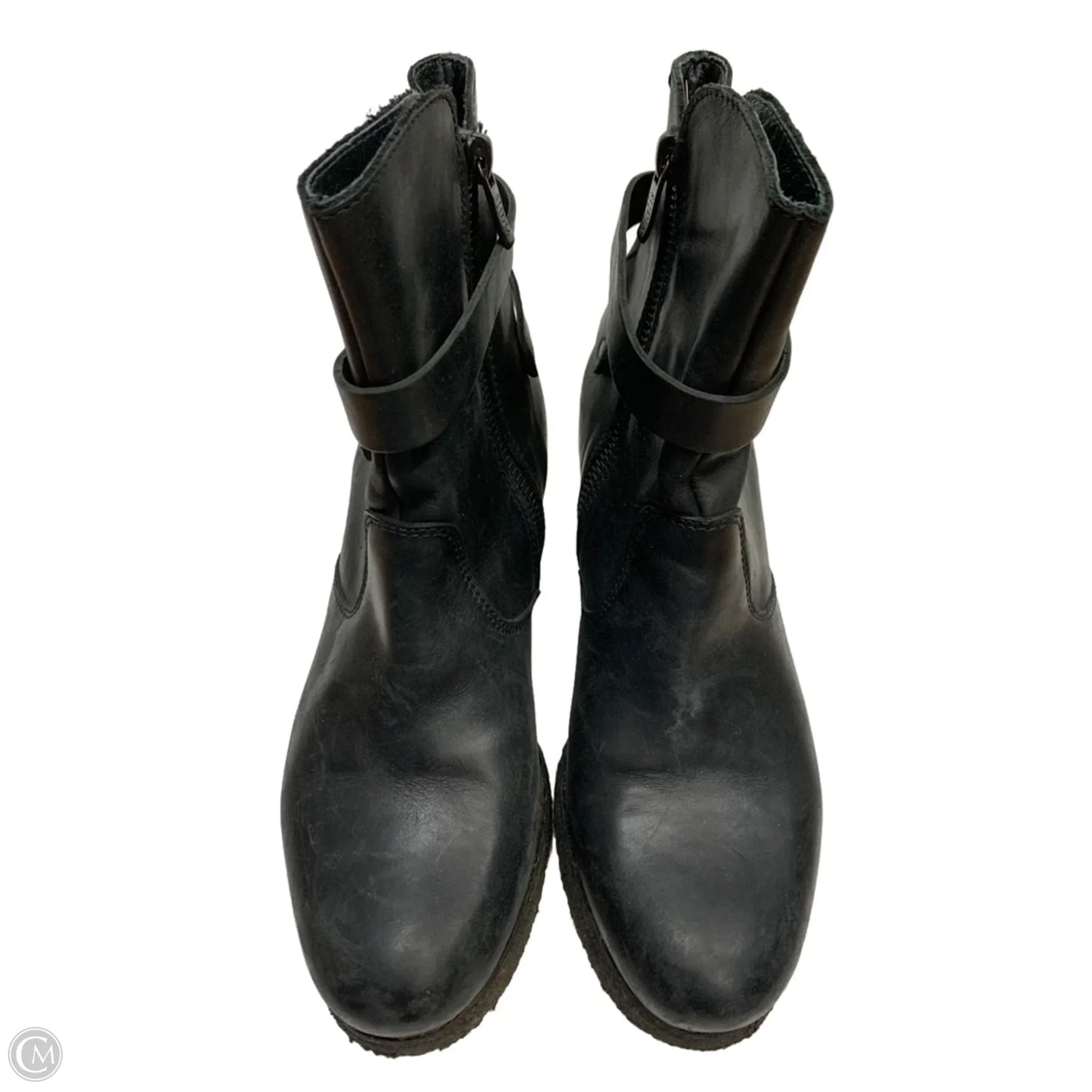 Boots Ankle Heels By Clothes Mentor In Black, Size: 6