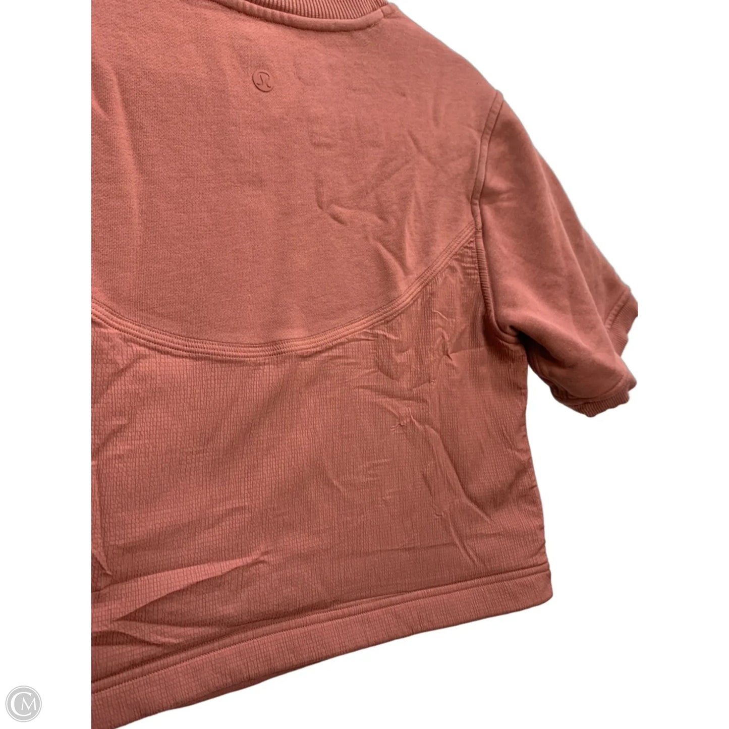 Athletic Top Short Sleeve By Lululemon In Pink, Size: 8