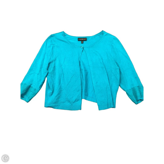 Sweater Cardigan By Lane Bryant In Teal, Size: 14