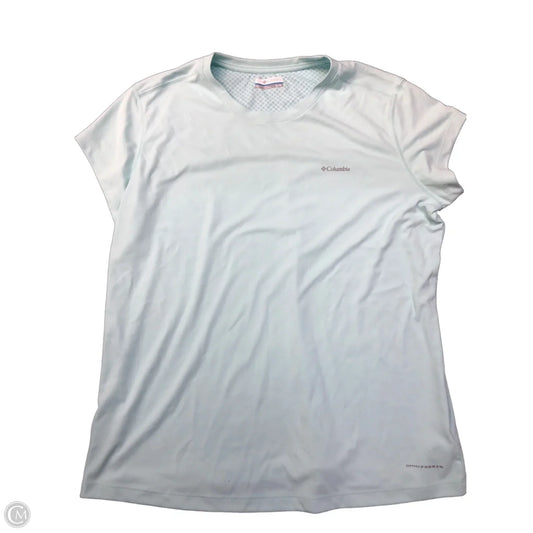 Athletic Top Short Sleeve By Columbia In Teal, Size: Xl