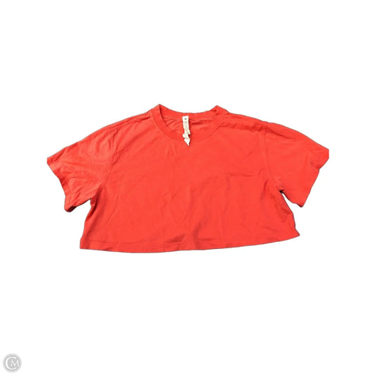 Athletic Top Short Sleeve By Lululemon In Coral, Size: 6