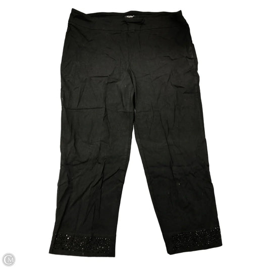 Pants Cropped By Roz And Ali In Black, Size: 22