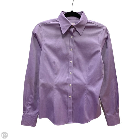 Top Long Sleeve By Brooks Brothers In Purple, Size: 4