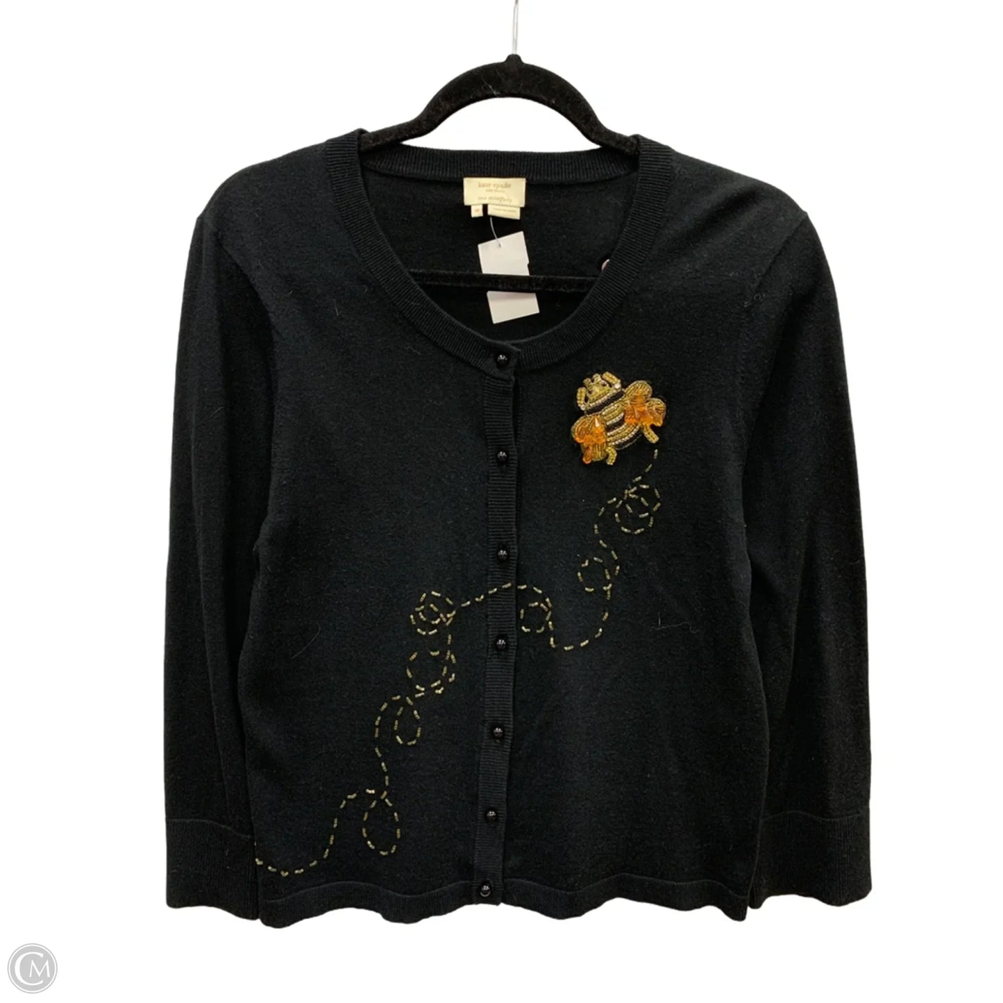 Cardigan Designer By Kate Spade In Black, Size: M