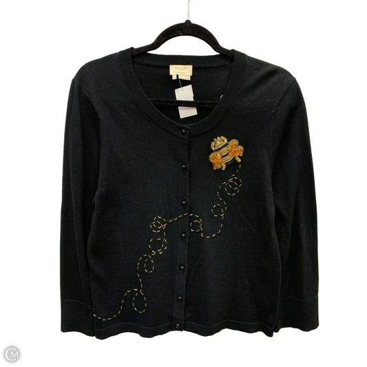 Cardigan Designer By Kate Spade In Black, Size: M