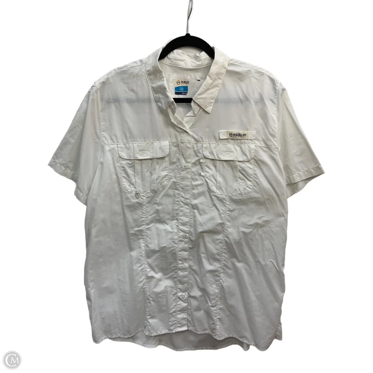 Top Short Sleeve By Magellan In White, Size: Xxl