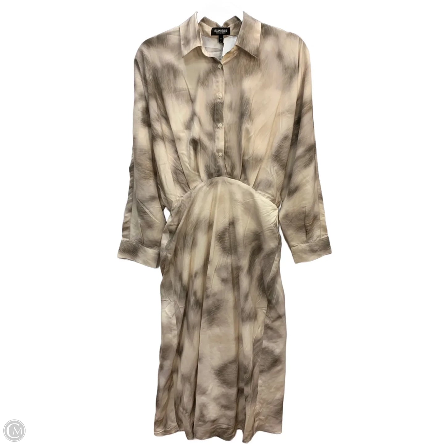 Dress Casual Maxi By Express In Tan, Size: S