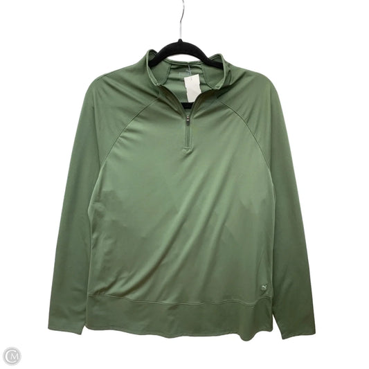 Athletic Sweatshirt Collar By Puma In Green, Size: L
