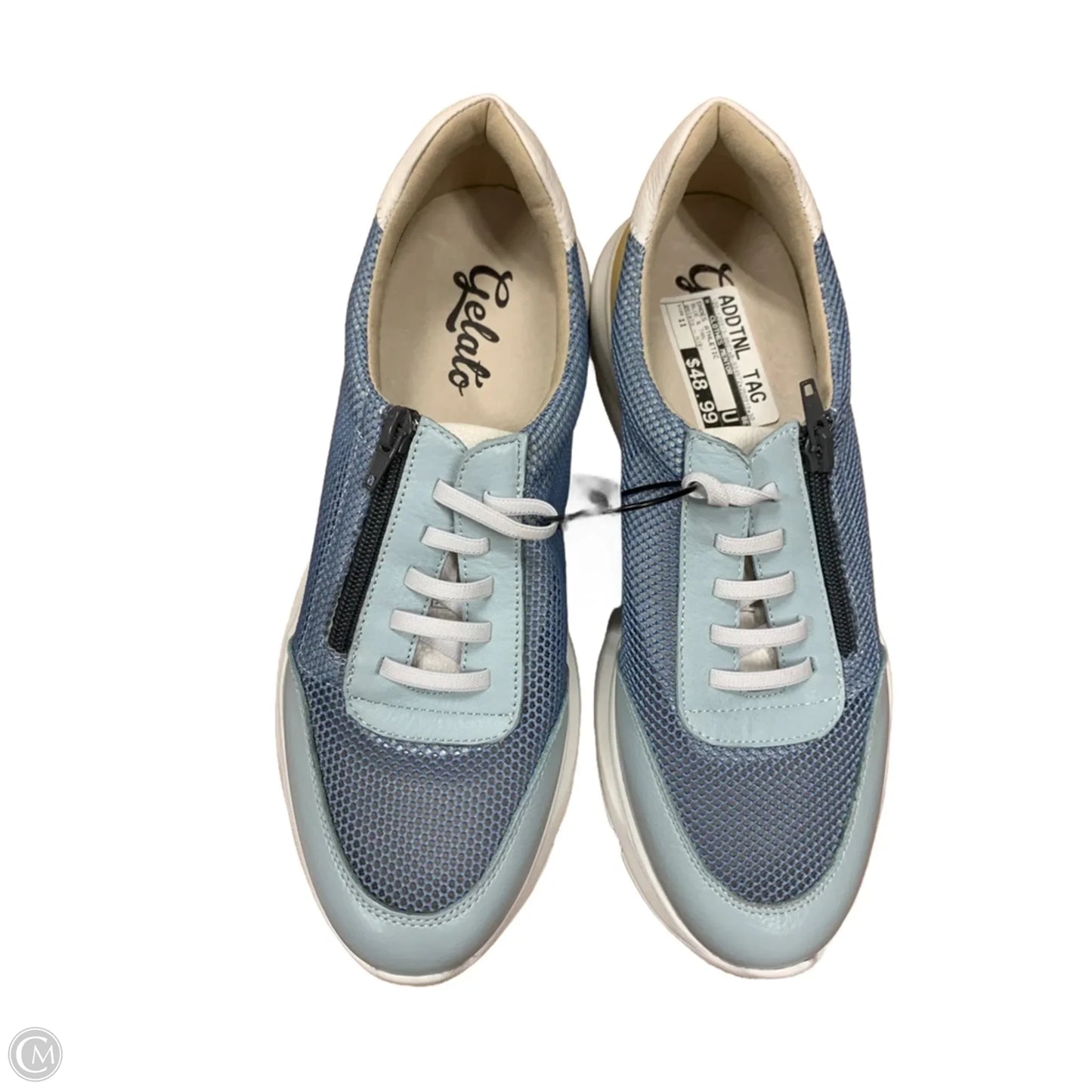 Shoes Athletic By Clothes Mentor In Blue & Tan, Size: 11