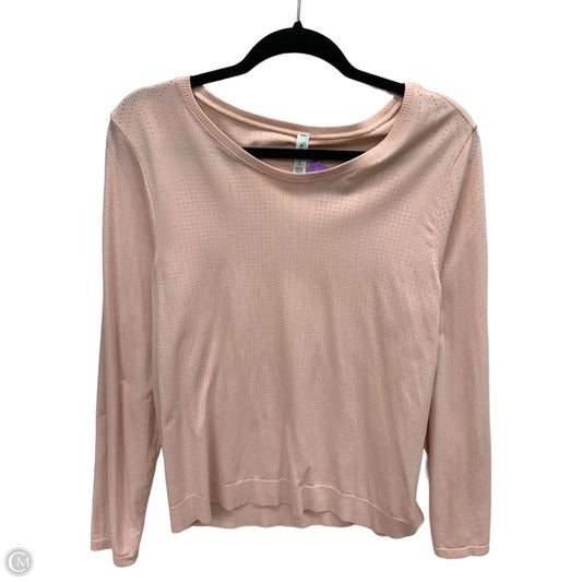 Athletic Top Long Sleeve Crewneck By Athleta In Pink, Size: Xl