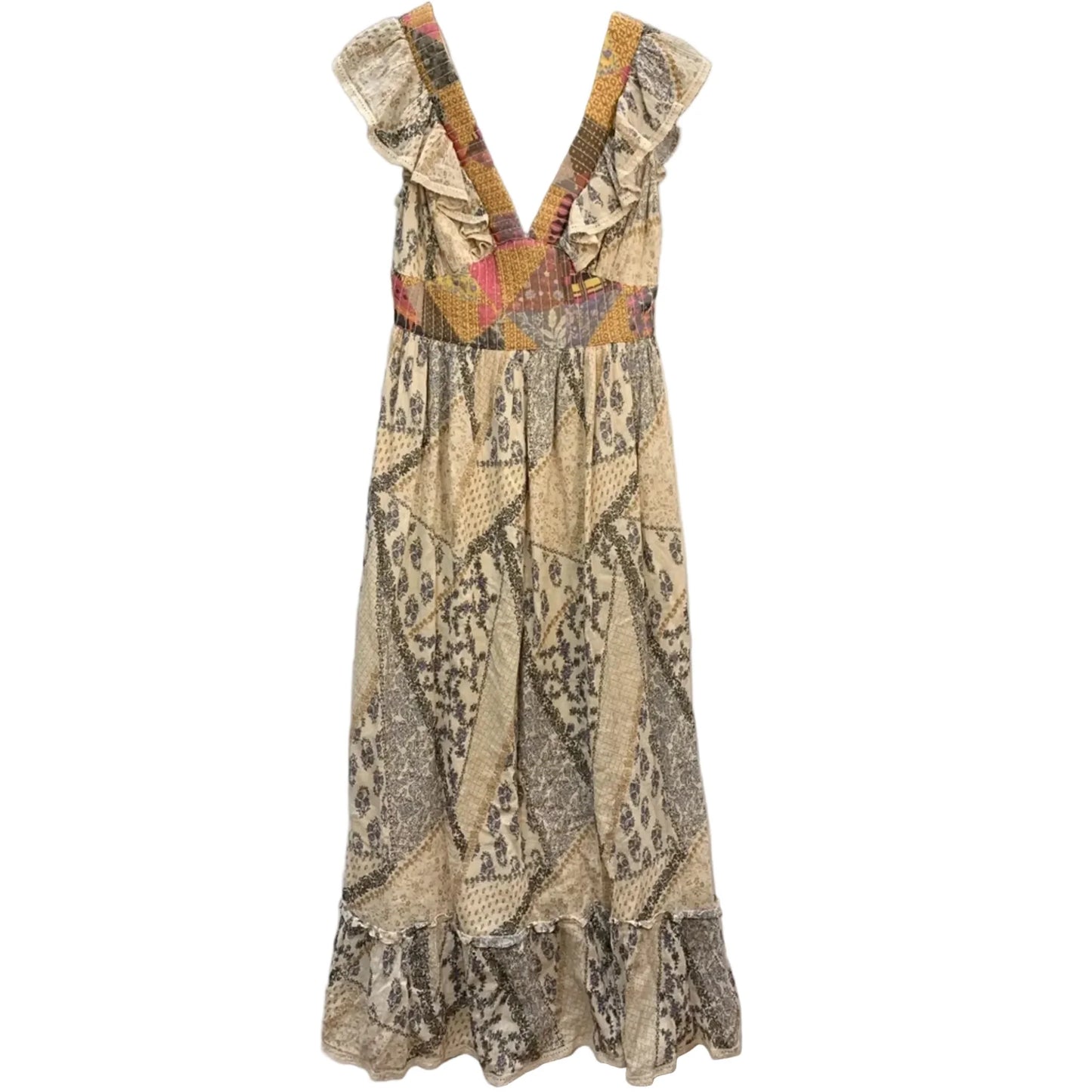 Dress Casual Maxi By Let Me Be In Tan, Size: Xs