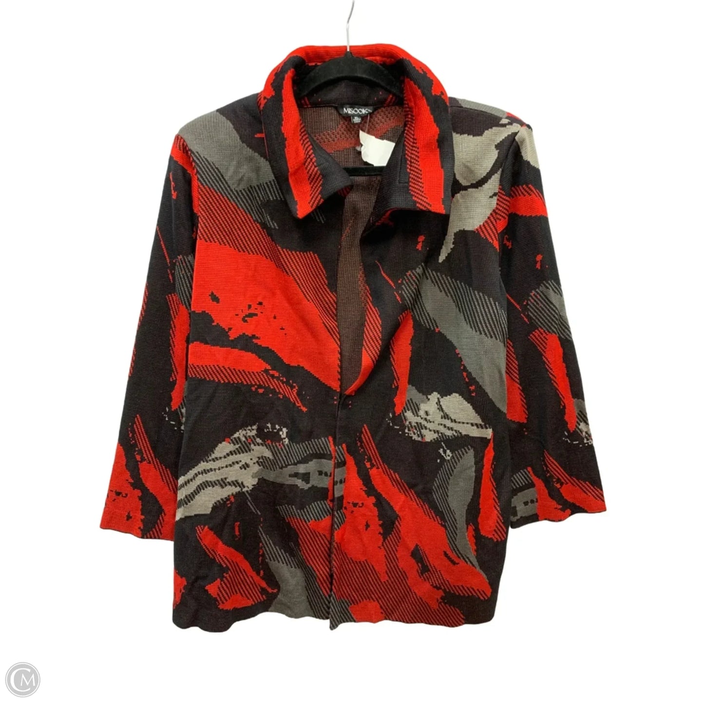 Sweater Cardigan By Misook In Red, Size: Xl