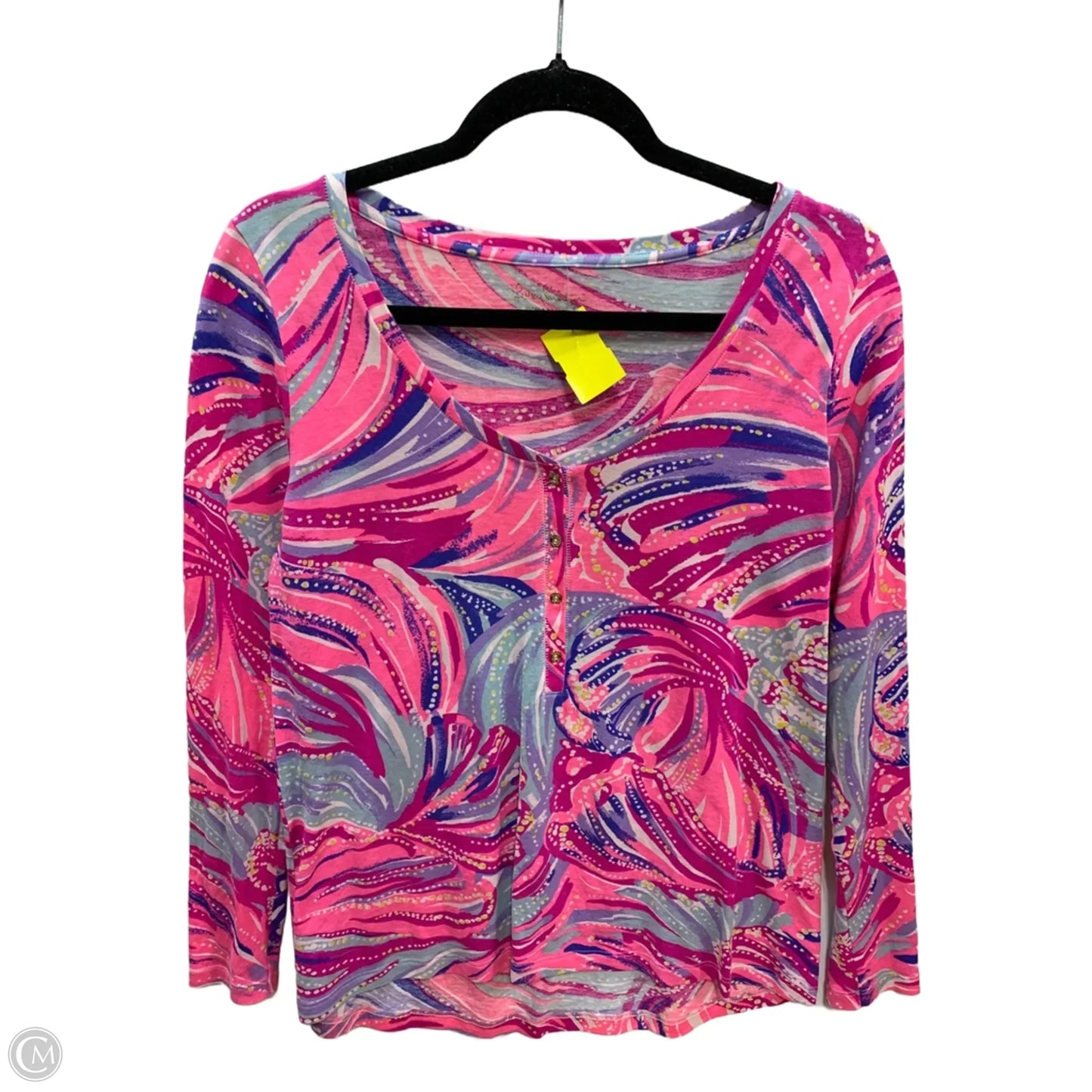 Top Long Sleeve Designer By Lilly Pulitzer In Pink, Size: S