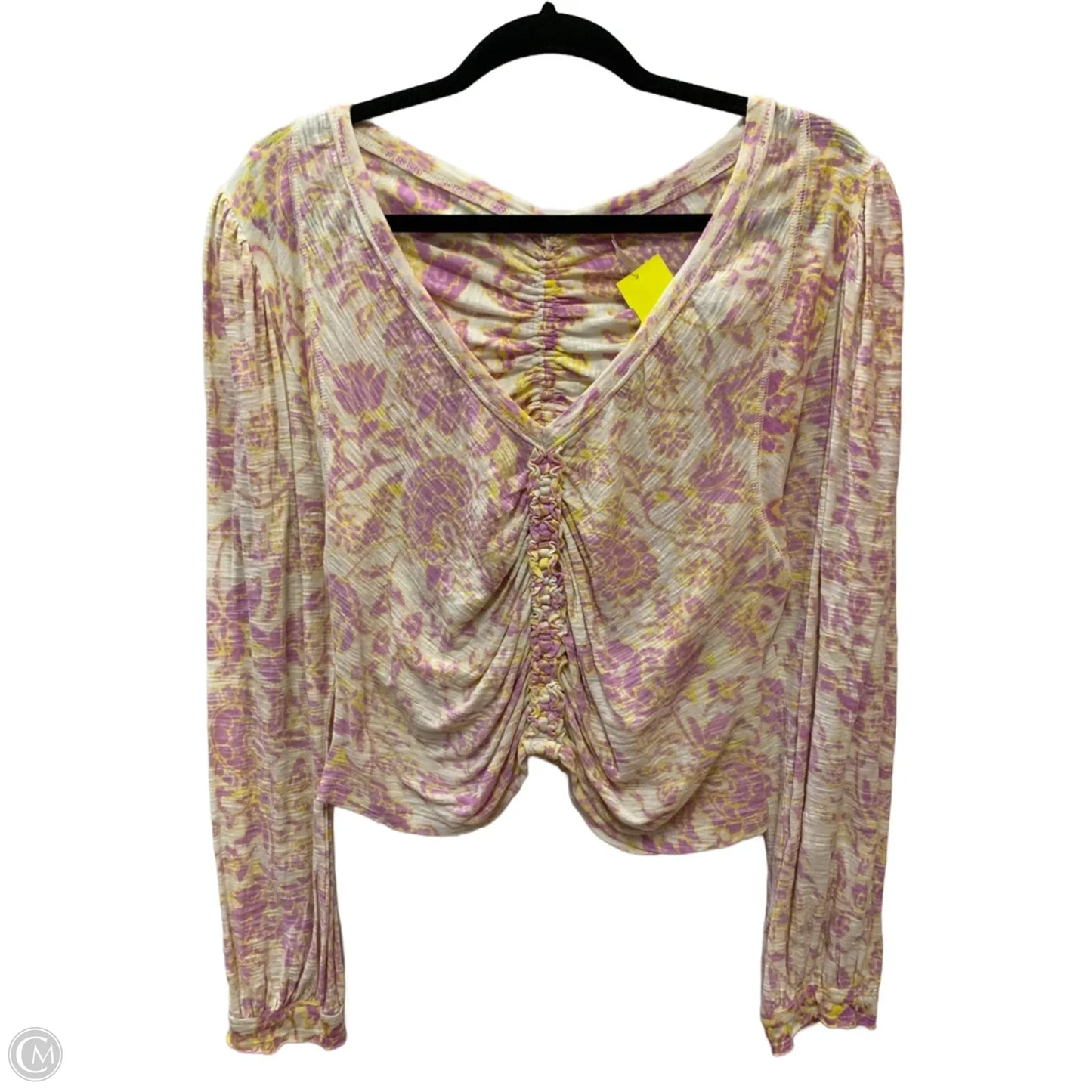 Top Long Sleeve By Free People In Pink, Size: L