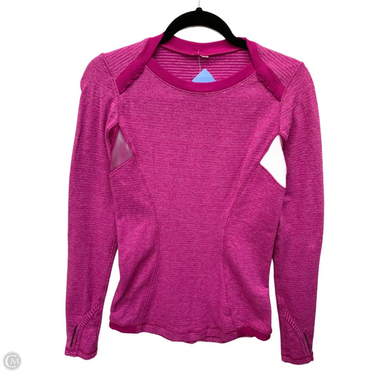Athletic Top Long Sleeve Crewneck By Lululemon In Pink, Size: 6