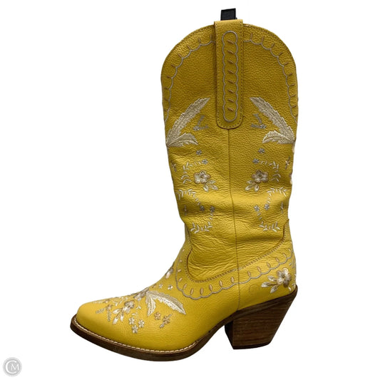 Boots Western By Dingo In Yellow, Size: 8.5