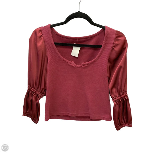 Top Long Sleeve By Maeve In Red, Size: Xs