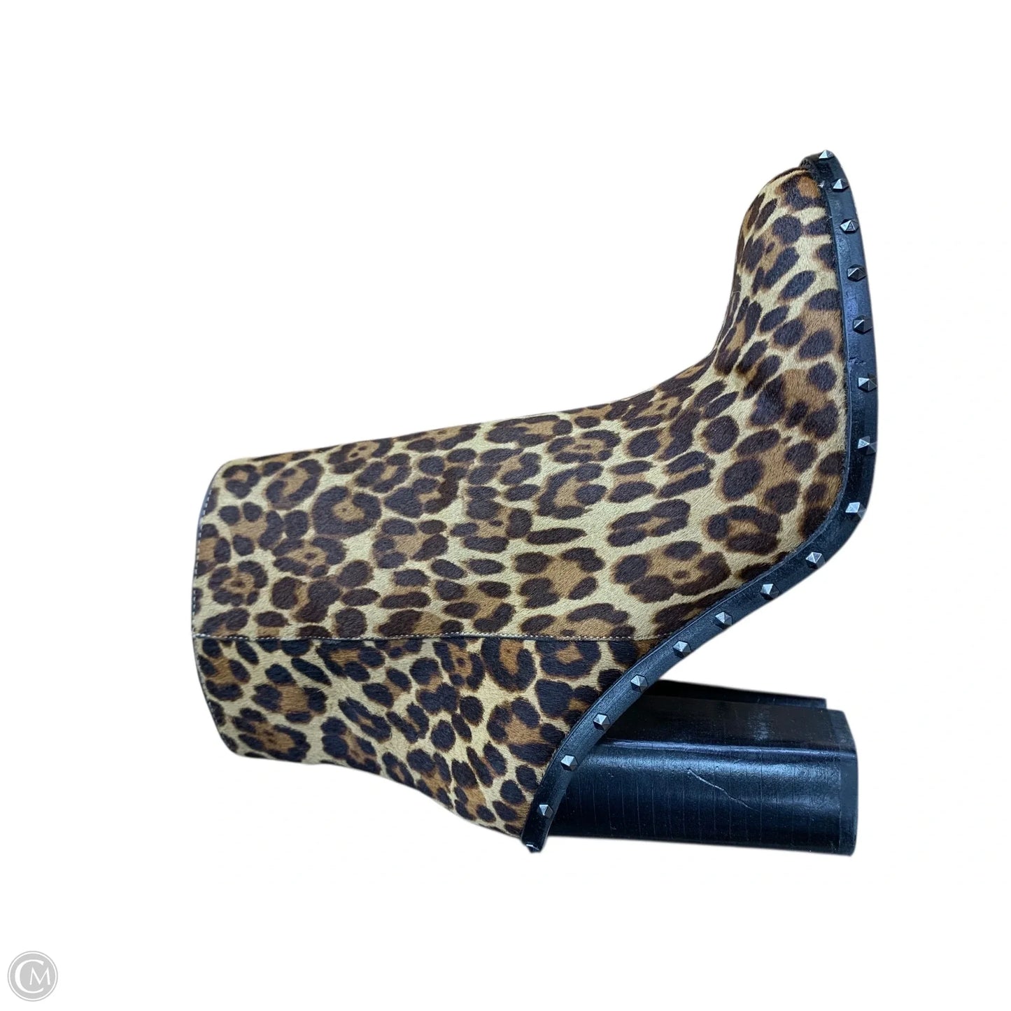 Boots Ankle Heels By Gianni Bini In Animal Print, Size: 8.5