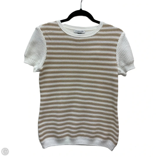 Top Short Sleeve Designer By St John Knits In Striped Pattern, Size: Sp