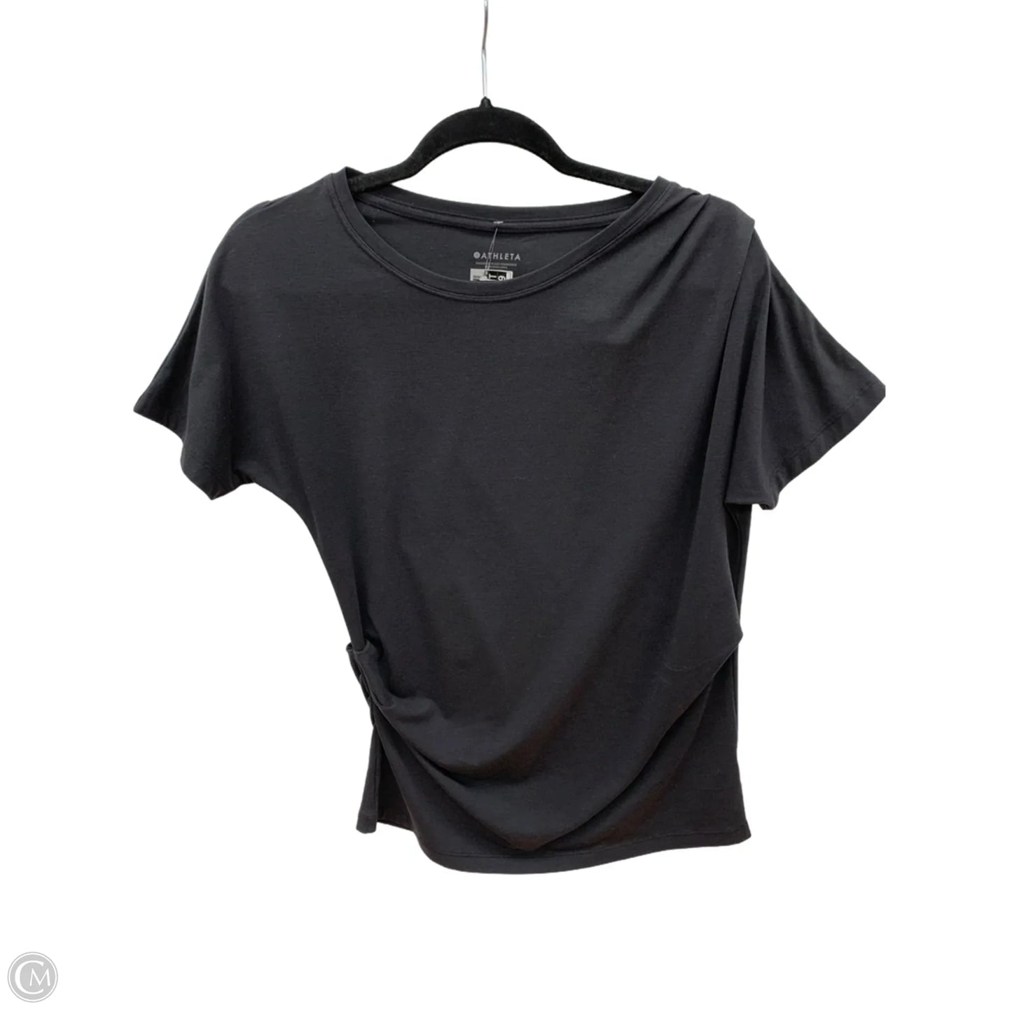 Athletic Top Short Sleeve By Athleta In Black, Size: S
