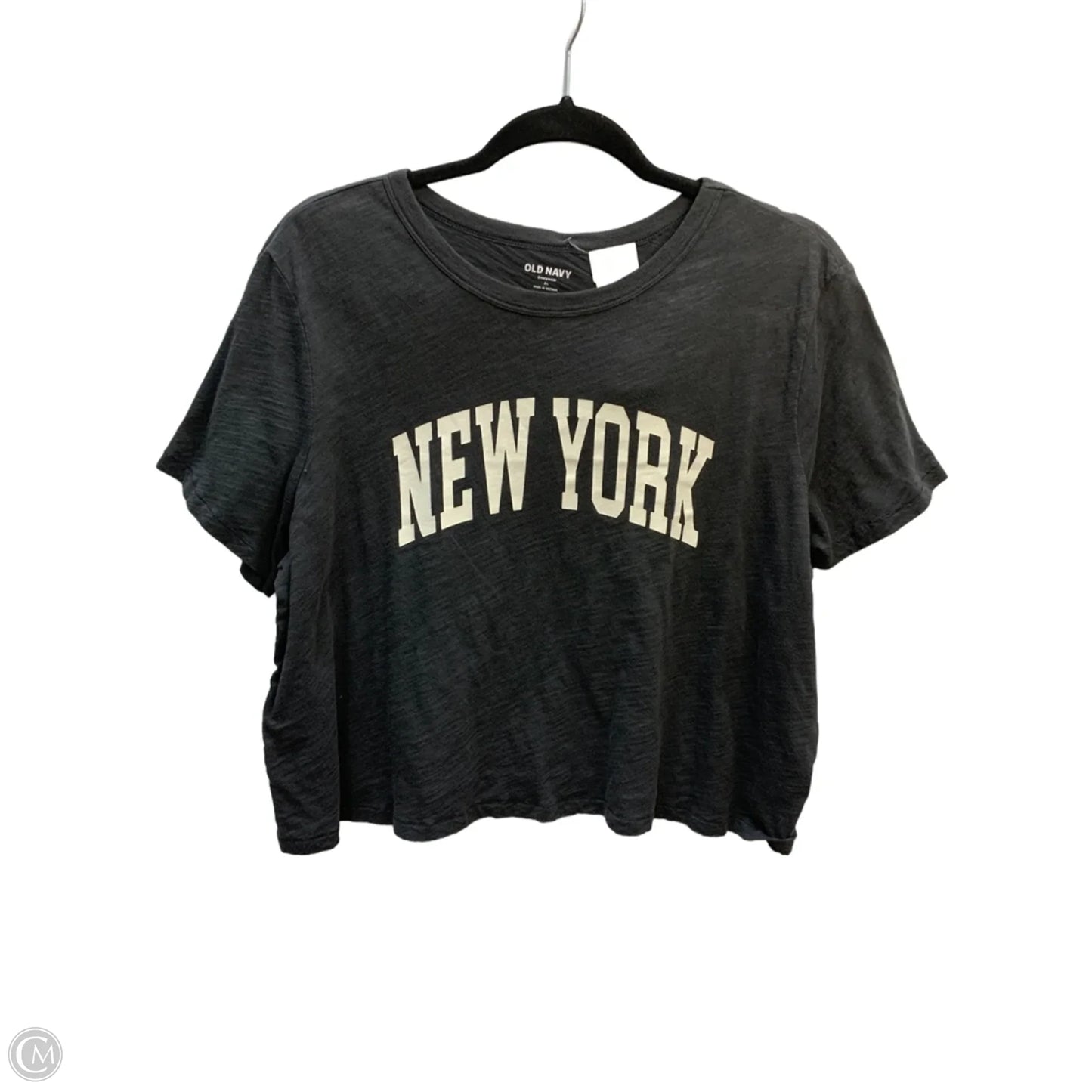 Top Short Sleeve Basic By Old Navy In Grey, Size: Xl