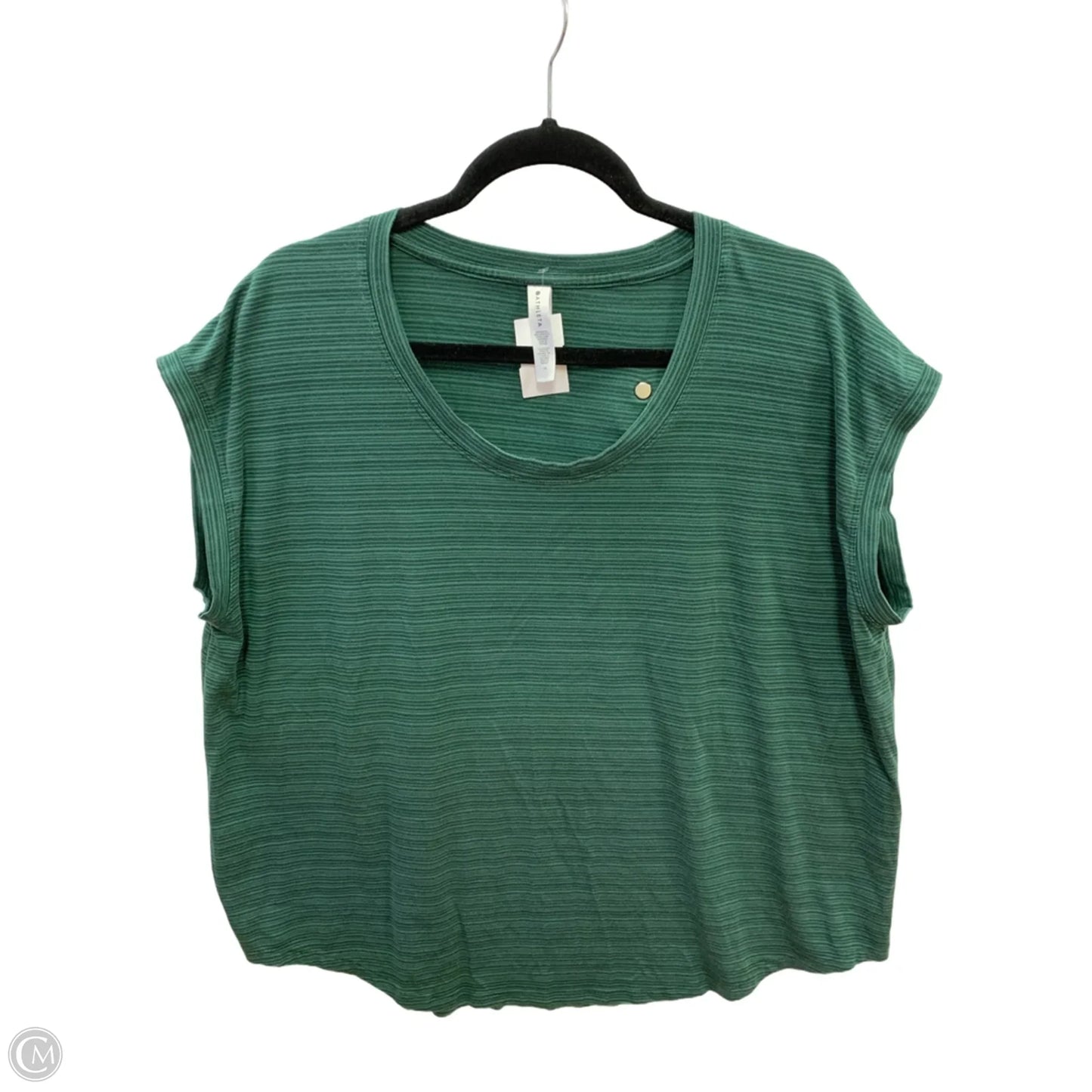 Athletic Top Short Sleeve By Athleta In Green, Size: 1x