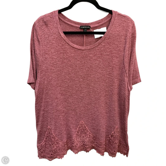 Top Short Sleeve By Lane Bryant In Pink, Size: 1x