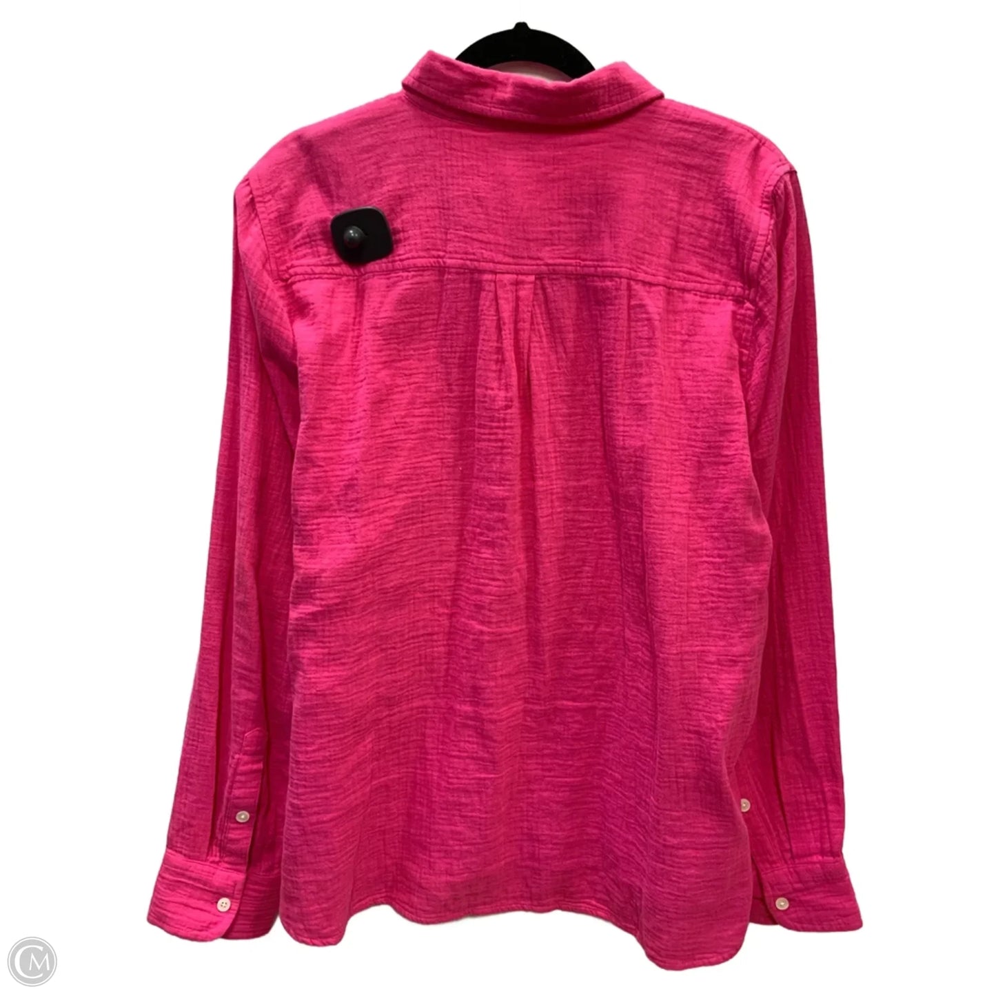 Blouse Long Sleeve By J. Crew In Pink, Size: L