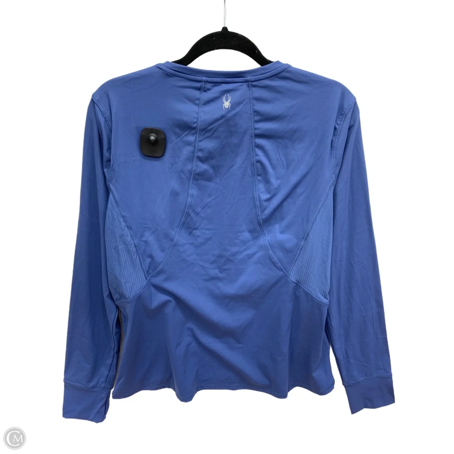 Athletic Top Long Sleeve Collar By Spyder In Blue, Size: Xl