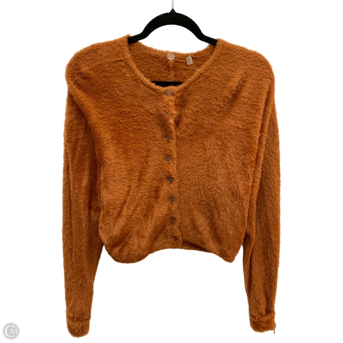 Sweater Cardigan By Free People In Orange, Size: Xs