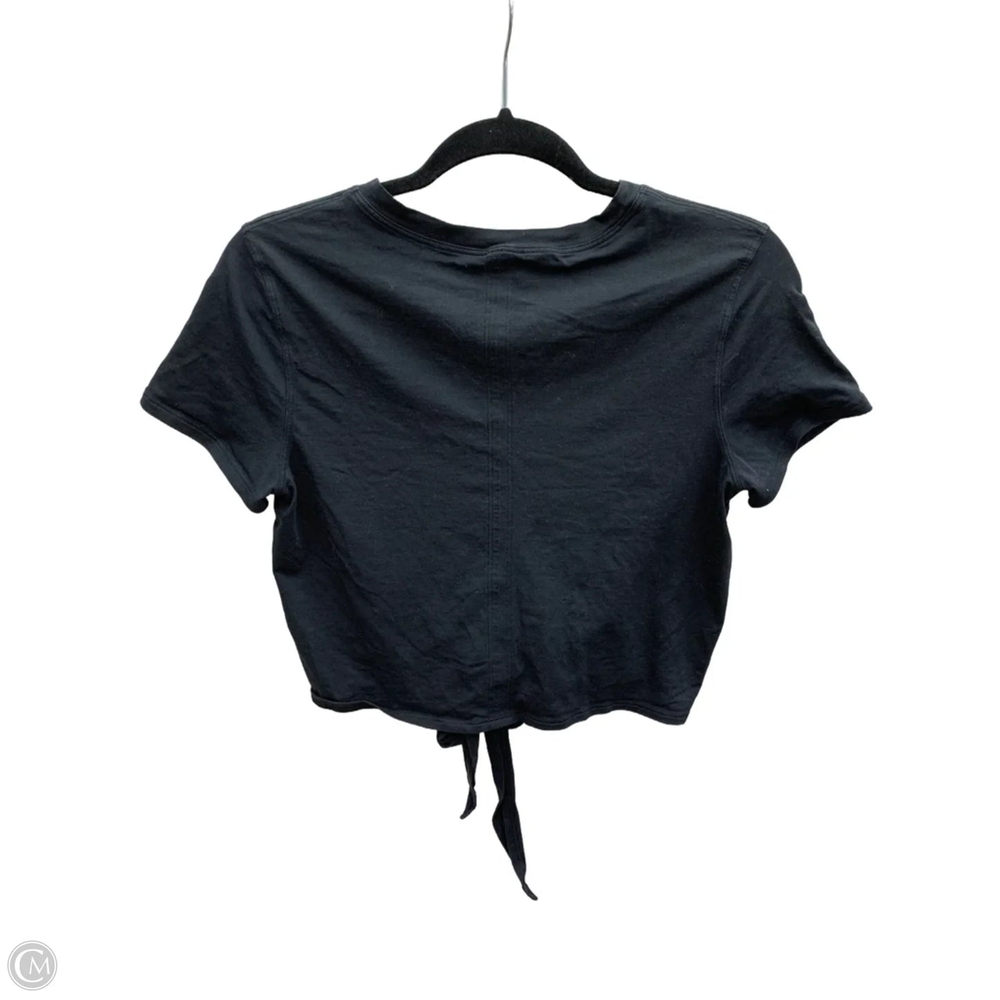 Athletic Top Short Sleeve By Lululemon In Black, Size: Xs