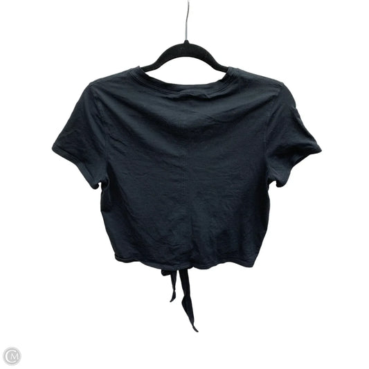 Athletic Top Short Sleeve By Lululemon In Black, Size: Xs