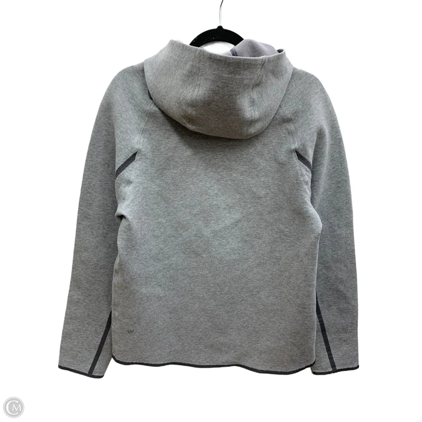 Athletic Sweatshirt Hoodie By Lululemon In Grey, Size: M
