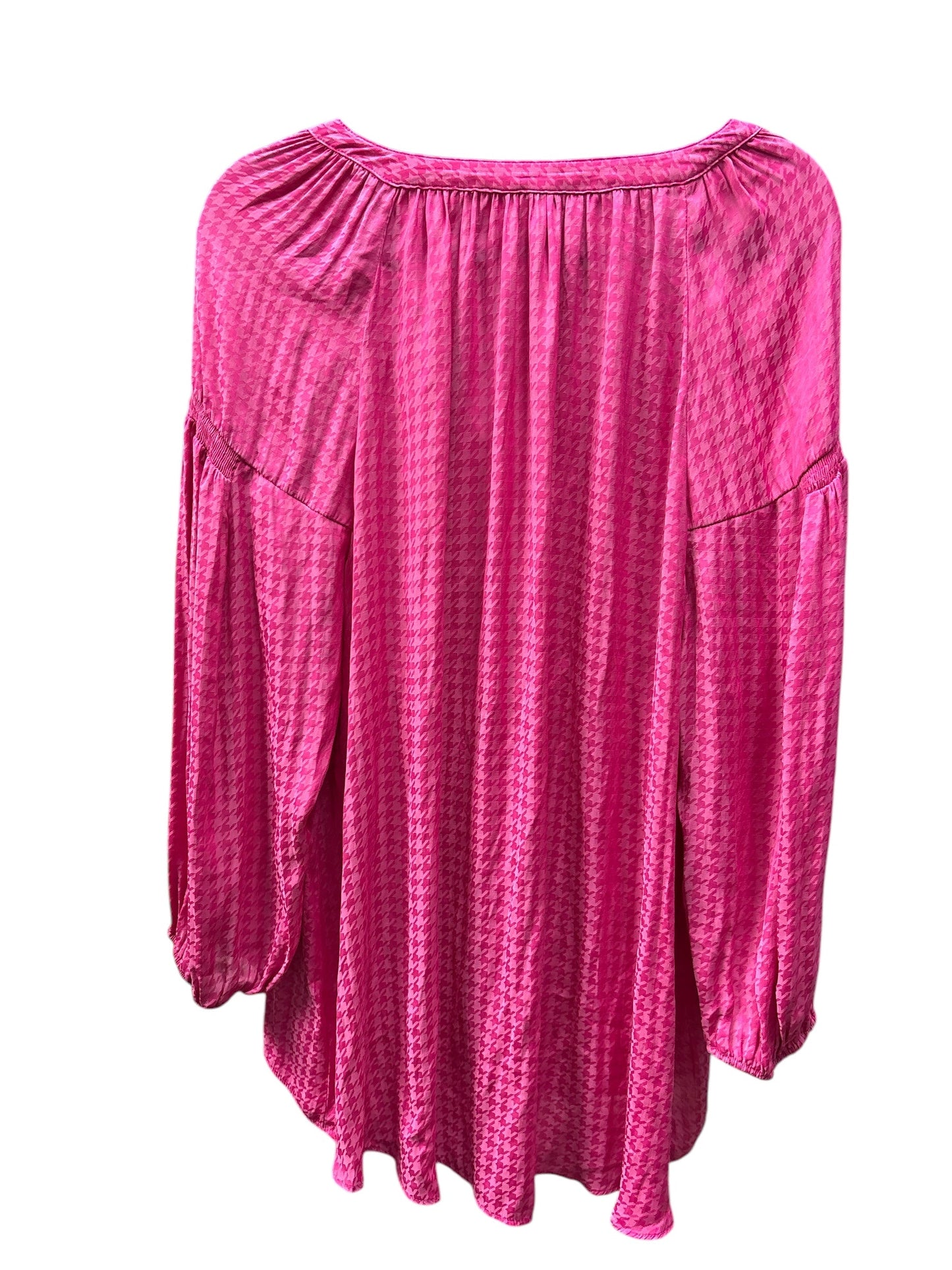 Blouse Long Sleeve By Cato In Pink, Size: 1x