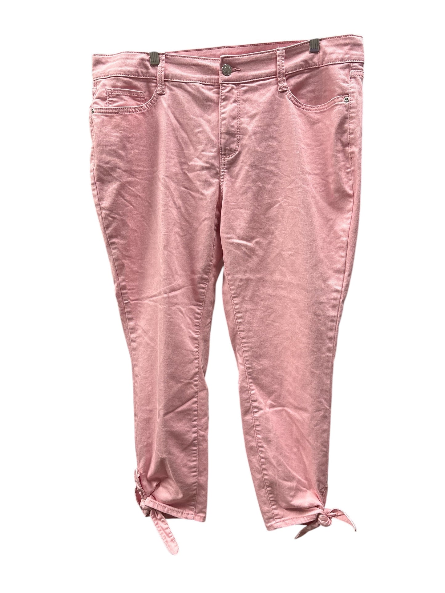 Jeans Skinny By St Johns Bay In Pink, Size: 18