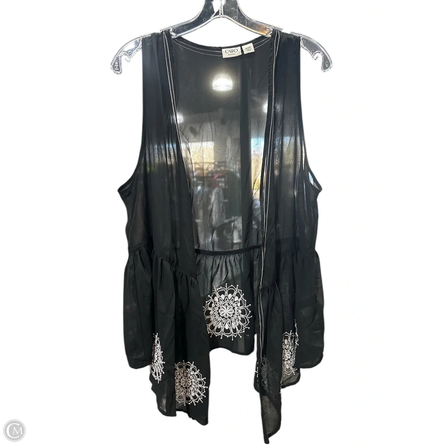 Kimono By Cato In Black & White, Size: 1x