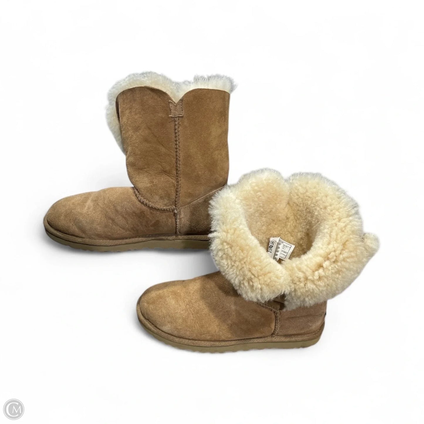 Boots Designer By Ugg In Brown, Size: 6